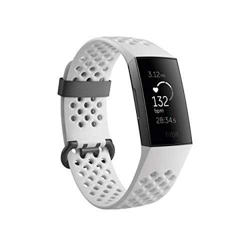 Fitbit Charge 3 SE Fitness Activity Tracker Graphite/White Silicone, One Size (S & L Bands Included), Only $99.95, You Save $70.00(41%)