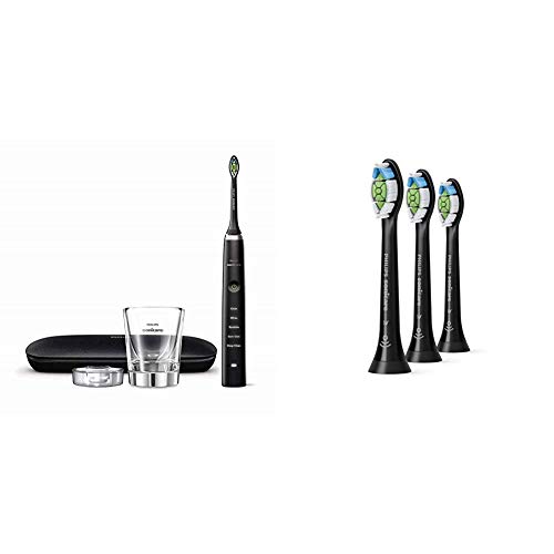 Philips Sonicare Diamond Clean Classic Rechargeable Electric Toothbrush Black with replacement toothbrush heads, 3 pk, Only $119.58, You Save (%)