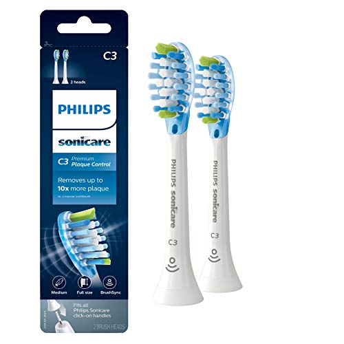 Genuine Philips Sonicare C3 Premium Plaque Control Toothbrush Head, HX9042/65, 2-pk, White, Only $14.95, You Save $15.04(50%)