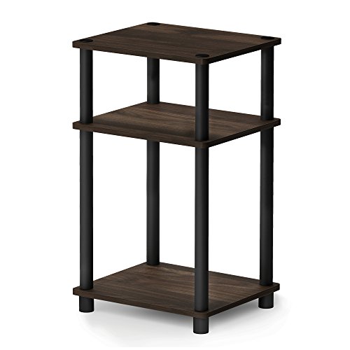 FURINNO Just 3-Tier End Table, 1-Pack, Columbia Walnut/Black, Only $14.32