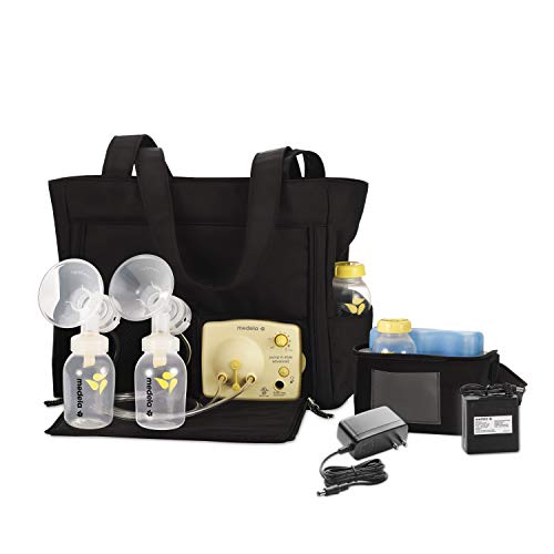 Medela Pump in Style Advanced with Tote, Electric Breast Pump for Double Pumping, Portable Battery Pack, Adjustable Speed and Vacuum, International Adapter, Built-In Bottle Holders, Only $89.00