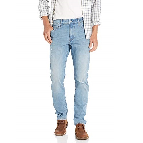 Calvin Klein 卡爾文克萊因 CK 修身款 男式破洞牛仔褲，原價$47.70，現僅售$23.85