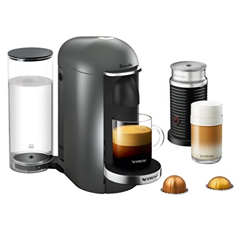 Breville-Nespresso USA BNV450TTN1BUC1 VertuoPlus Coffee and Espresso Machine, Bundle - Titan, Only $124.97, You Save $124.98(50%)