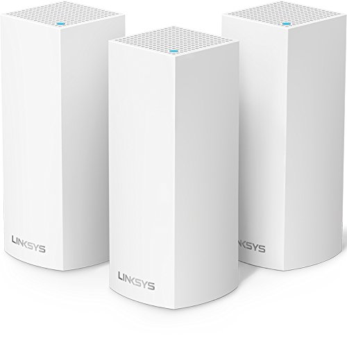 史低價！Linksys Velop 三頻WiFi路由器/無線擴展器，3隻裝，原價$499.97，現僅售$249.99 ，免運費！