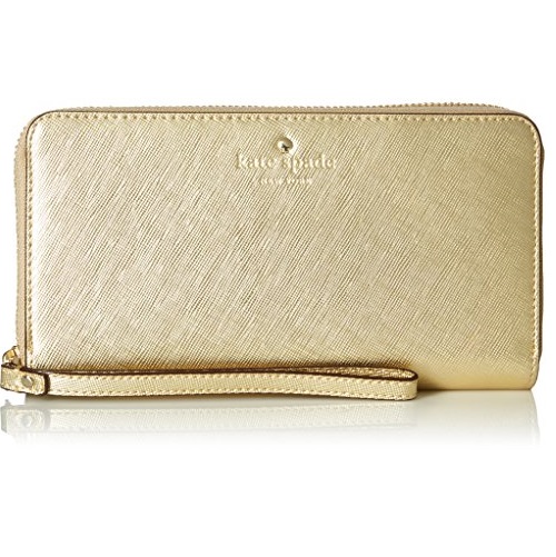 kate spade new york Zip Wristlet (Fits Most Mobile Phones) - Saffiano Gold, Only $36.99, free shipping