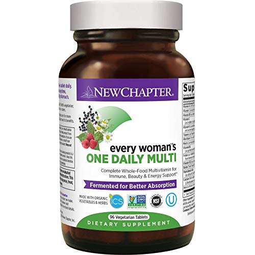New Chapter Women's Multivitamin, Every Woman's One Daily, Fermented with Probiotics + Iron + B Vitamins + Vitamin D3 + Organic Non-GMO Ingredients - 96 ct (Packaging May Vary), Only $25.99