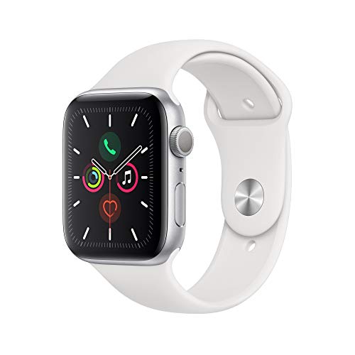 Apple Watch Series 5 (GPS, 44mm) - Silver Aluminum Case with White Sport Band $329.00