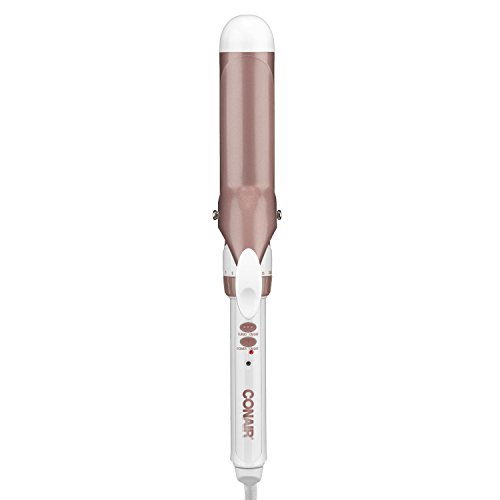 Conair Double Ceramic Curling Iron, 1.5 Inch Curling Iron, White/Rose Gold, Only $12.59, You Save $7.40(37%)