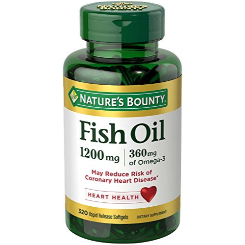 Nature's Bounty Omega-3 Fish Oil, Heart Health, 1200 mg, 320 Rapid Release Softgels x 2, $22.77