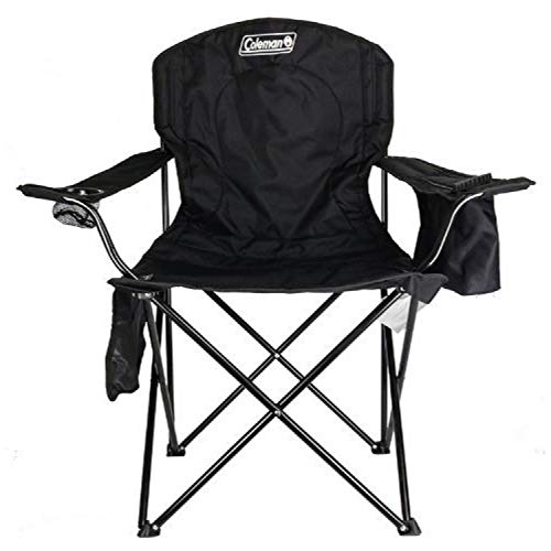 Coleman Camping Chair with 4 Can Cooler | Chair with Built In 4 Can Cooler, Black, Only $20.99