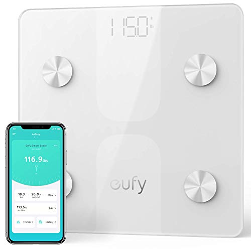 eufy Smart Scale C1 with Bluetooth, Body Fat Scale, Wireless Digital Bathroom Scale, 12 Measurements, Weight/Body Fat/BMI, Fitness Body Composition Analysis, Black/White, lbs/kg., Only $16.99