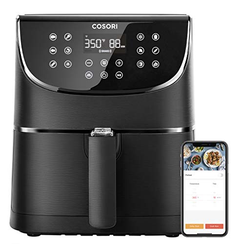 COSORI Smart WiFi Air Fryer 5.8QT(100 Recipes), 1700-Watt Programmable Base for Air Frying, Roasting & Keep Warm 11 Cooking Preset,Preheat&Shake Remind,Digital Touchscreen, Only $79.79