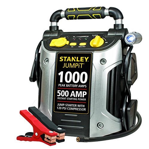 开车必备！史低价！Stanley 史坦利J5C09 汽车电池充电/启动器，带有充气和应急照明功能，原价$99.99，现仅售$47.09，免运费