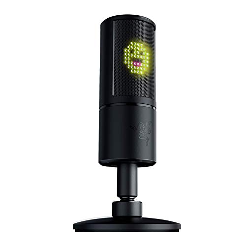Razer Seiren Emote Streaming Microphone: 8-bit Emoticon LED Display - Stream Reactive Emoticons - Hypercardioid Condenser Mic - Built-in Shock Mount - Height & Angle Adjustable Stan, Only $99.99