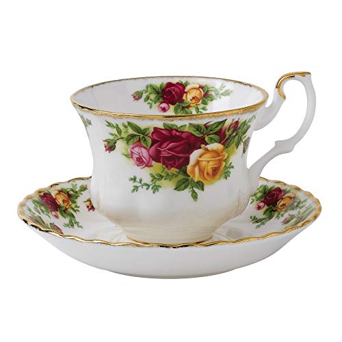 手慢无！Royal Albert 复古乡村玫瑰骨瓷茶杯套装，原价$43.00，现仅售$13.99