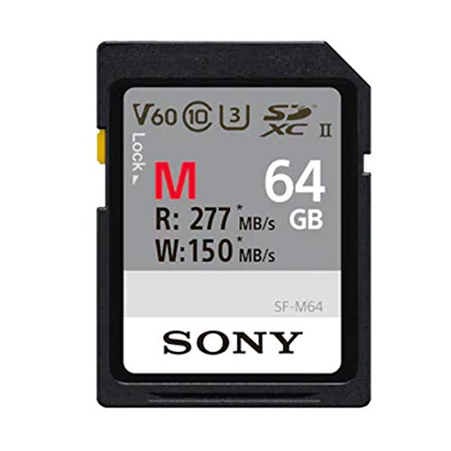 Sony M Series SDXC UHS-II Card 64GB, V60, CL10, U3, Max R277MB/S, W150MB/S (SF-M64/T2), Only $38.74, You Save $17.25(31%)