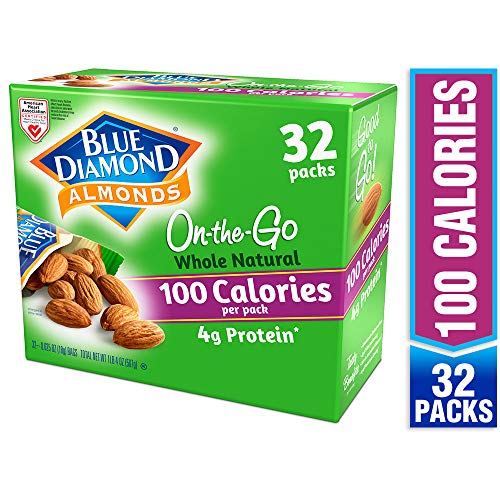 Blue Diamond Almonds Whole Natural Raw Almonds 100 Calorie On The Go Bags, 32 Count, Only$5.89