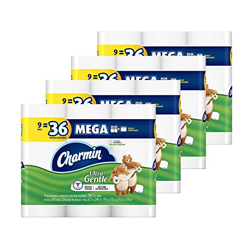 Charmin Ultra Gentle Toilet Paper, 36 Mega Rolls = 144 Regular Rolls, Only $27.49