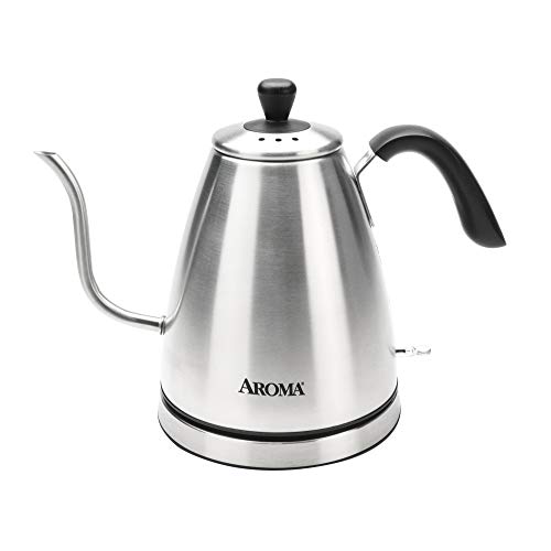 Aroma Housewares Professional AWK-210SB Electric Water Kettle, 1.0 liter, Sliver, Only $20.00, You Save $19.99(50%)