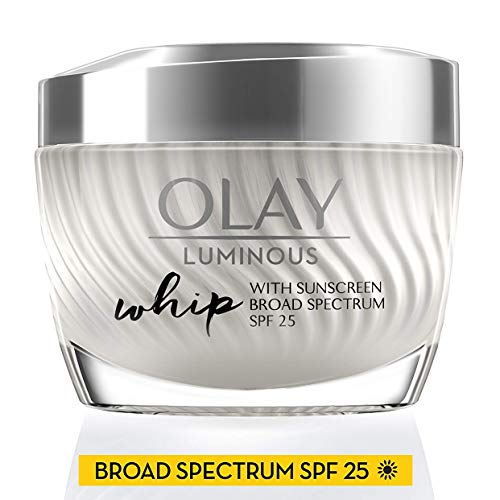 Face Moisturizer by Olay Luminous Whip Light Face Moisturizer SPF 25, Visibly Reduce Dark Spots, Minimize the look of Pores & Sun Spot Remover, 1.7 Oz, Only $14.15, You Save $14.84(51%)