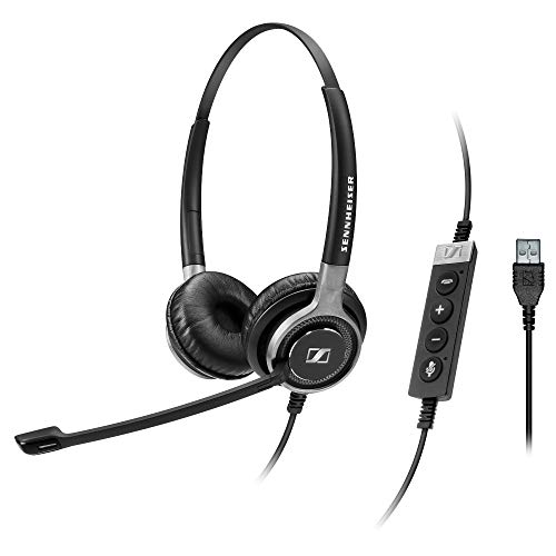Sennheiser SC 660 USB ML (504553) - Double-Sided Business Headset | For Skype for Business | with HD Sound, Ultra Noise-Cancelling Microphone, & USB Connector (Black), Only $119.98