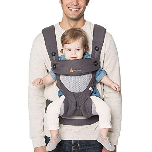 Ergobaby Carrier, 360 All Carry Positions Baby Carrier with Cool Air Mesh, Carbon Grey, Only $99.00, You Save $60.00(38%)