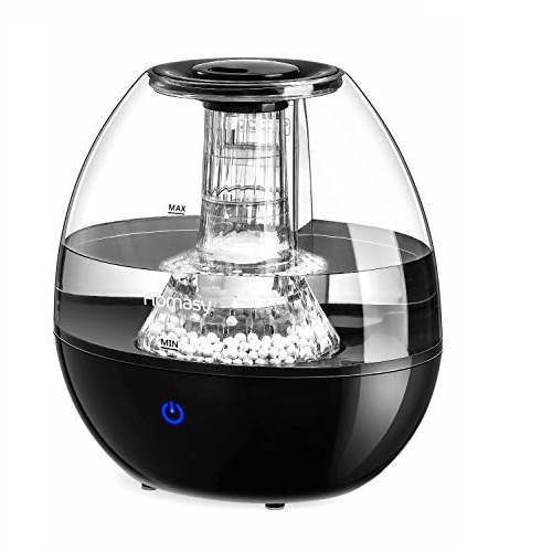 Homasy Humidifiers, Upgraded Cool Mist Humidifier With Maifan Stones, Super Quiet for Baby Bedroom, Office, Touch-Control With 3 Modes, Lastup To 24 Hours, Only $19.99