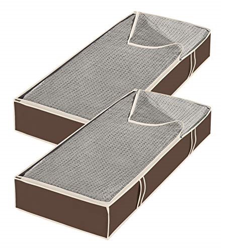 Whitmor Zippered Underbed Bags Java Set of 2 Pieces, Only $7.21