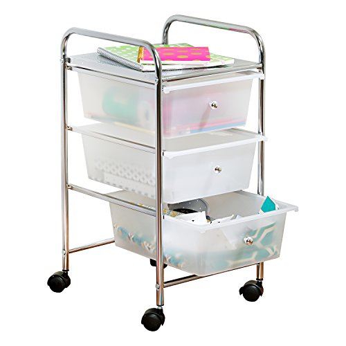 Honey-Can-Do 3-Drawer Plastic Storage Cart on Wheels, Only $27.99