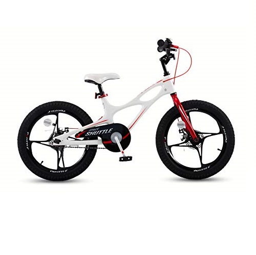 RoyalBaby Space Shuttle Kids Bike for Boys and Girls, 14 16 18 Inch Magnesium Bicycle with 2 Hand Disc Brakes, Child's Cycle with Training Wheels or Kickstand, Black White Purple, Only $162.15