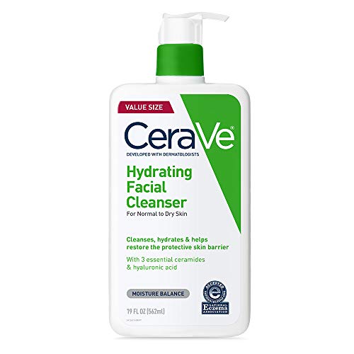 CeraVe Hydrating Face Wash | 19 Fluid Ounce | Daily Facial Cleanser for Dry Skin | Fragrance Free, Only $12.53