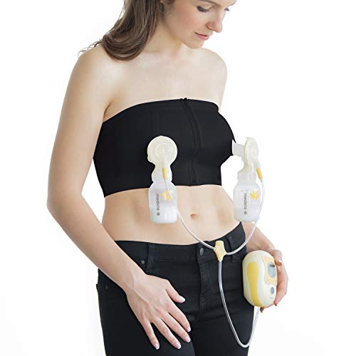 Medela Easy Expression Hands Free Pumping Bra, Black, Large, Comfortable and Adaptable with No-Slip Support for Easy Multitasking, Only $18.99