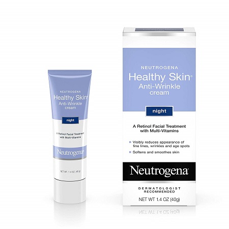 Neutrogena Healthy Skin Anti-Wrinkle Retinol Night Cream Treatment with combination of Pro-Vitamins B5, Vitamin E and Special Moisturizers, 1.4 oz , only $9.09