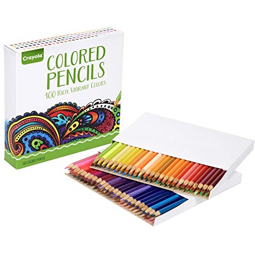 Crayola 100 Colored Pencils, Amazon Exclusive, Adult Coloring, Gift, Only $13.00