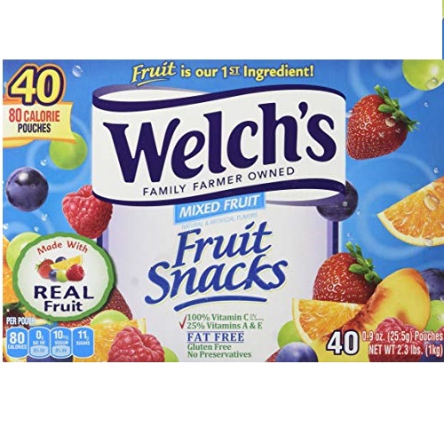 Welch's 水果软糖，混合味，40包，现仅售$7.11，免运费！