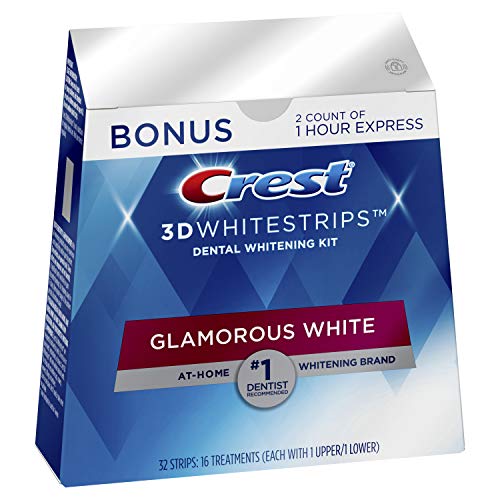 Crest 3D White Glamorous 美白牙贴套装 32片+4片速白牙贴，原价$39.99，现点击coupon后仅售$28.12，免运费！