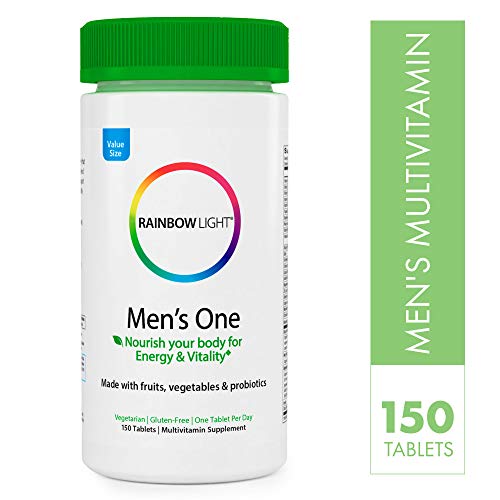 Rainbow Light Men's One Multivitamin, Once-Daily Nutritional Support for Men's Health, 150 Count