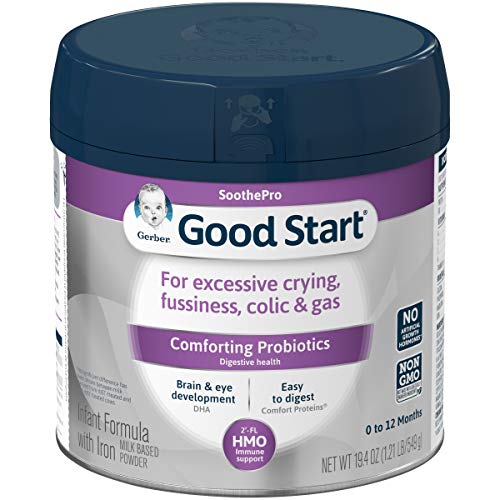 Gerber Good Start Soothe (HMO) Non-GMO Powder Infant Formula, Stage 1, 19.4 Ounce (Pack of 6) $48.19