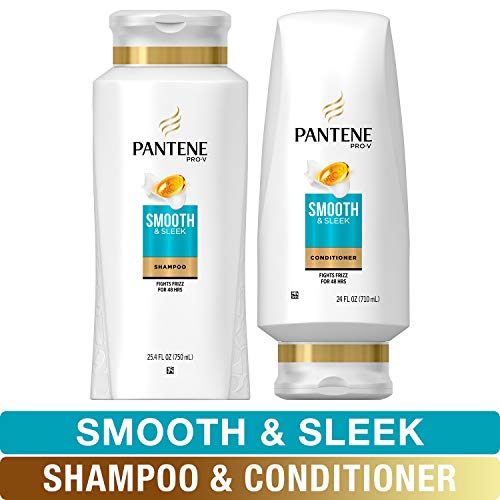 Pantene Argan Oil Shampoo 25.4 OZ and Conditioner 24 OZ for Dry Hair, Smooth and Sleek, Bundle Pack, Kit $11.87