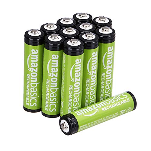 AmazonBasics AAA NiMH Precharged Rechargeable Batteries,  (12 Pack, 800 mAh), only $10.79