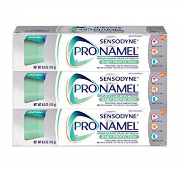 史低价！Sensodyne舒适达 ProNamel 强化珐琅质美白牙膏，4 oz/支，共3支，原价$27.69，现仅售$8.22，免运费！
