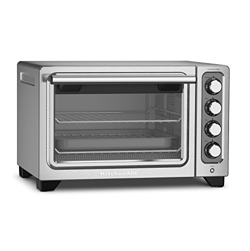 KitchenAid KCO253CU 12-Inch Compact Convection Countertop Oven - Contour Silver, Only $89.99, You Save $70.00(44%)