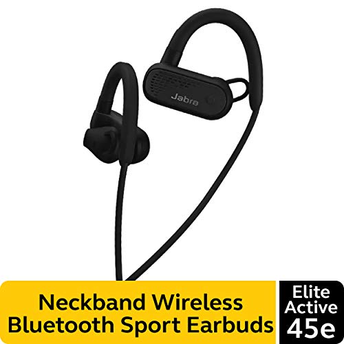 Jabra Elite Active 45e Wireless Sports Earbuds, Black - Alexa Enabled Wireless Bluetooth Earbuds, Around-The-Neck Style with a Secure Fit and Superior Sound, Long Battery Life, Only $20.99