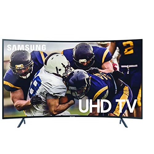Samsung UN55RU7300FXZA Curved 55-Inch 4K UHD 7 Series Ultra HD Smart TV with HDR and Alexa Compatibility (2019 Model), Only $477.99, You Save $222.00(32%)