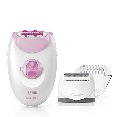 Braun Epilator for Women, Silk-epil 3 3-270 Hair Removal for Women, Womens Shaver with 3 extras, Only $31.49
