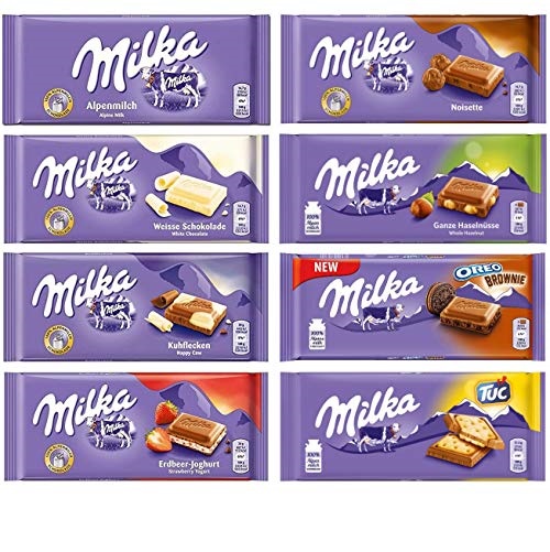 Milka 德国条装巧克力，100克/条，共8条，原价$23.65，现仅售$23.65