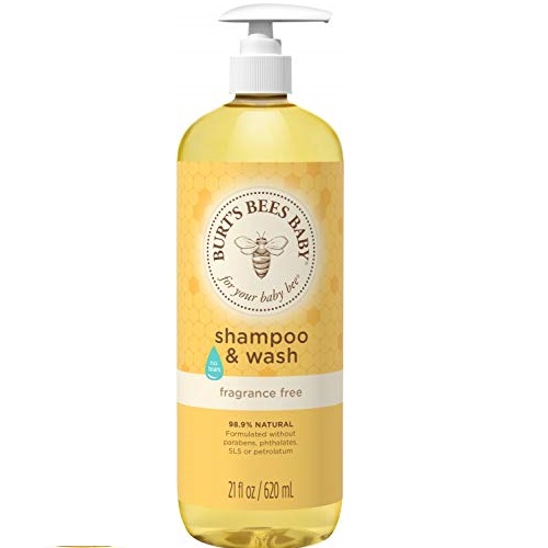 Burt's Bees Baby Shampoo & Wash, Fragrance Free & Tear Free Baby Soap - 21 Ounce Bottle, Only $10.64