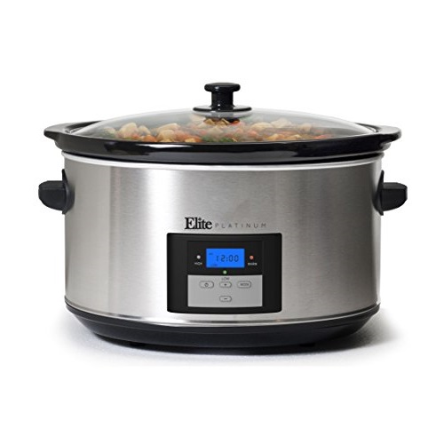 Maxi-Matic MST-900D Digital Programmable Slow Cooker, Oval 3 Temperature Settings and Timer, 8.5 QT, Stainless Steel, Only $34.99,