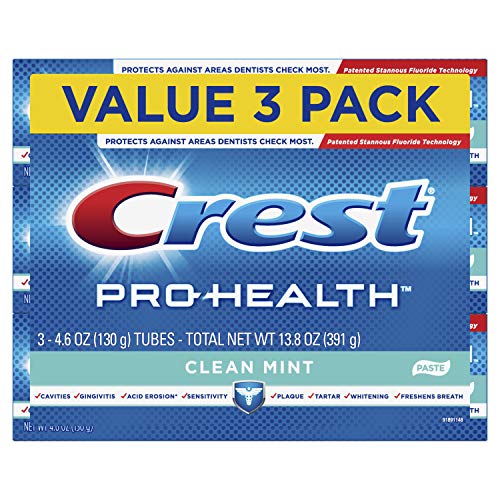 Crest 佳潔士Pro-Health 牙膏，清新薄荷味，4.6 oz/支，共3支，原價$11.99，現僅售$6.63 ，免運費！