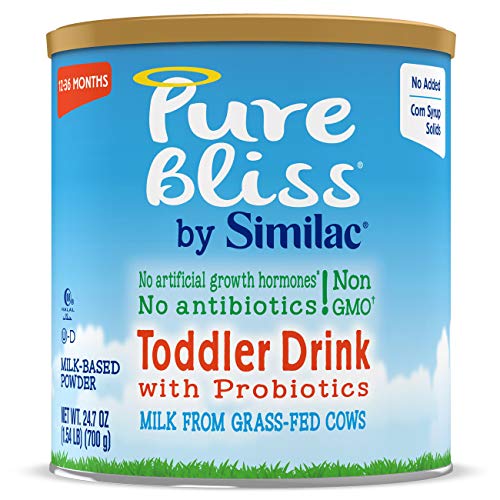 Pure Bliss by Similac Toddler Drink with Probiotics, Starts with Fresh Milk from Grass-Fed Cows, Non-GMO Toddler Formula, 24.7 Oz, 6Count $167.14